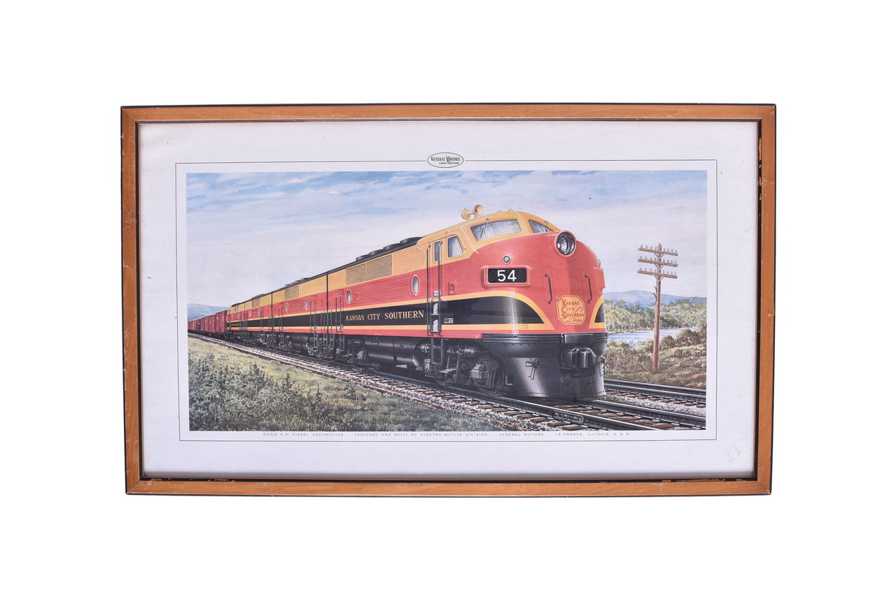 2663 - Framed Kansas City Southern Railroad General Motors Advertising Print by Ben Dedek thumbnail