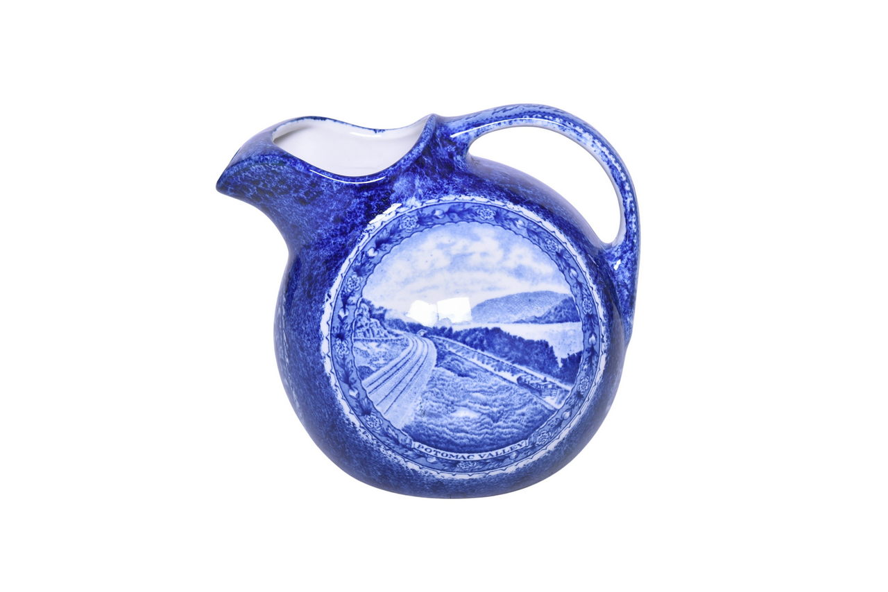 2669 - Lamberton Baltimore and Ohio Railroad China Centennial Porcelain Ball Water Pitcher thumbnail
