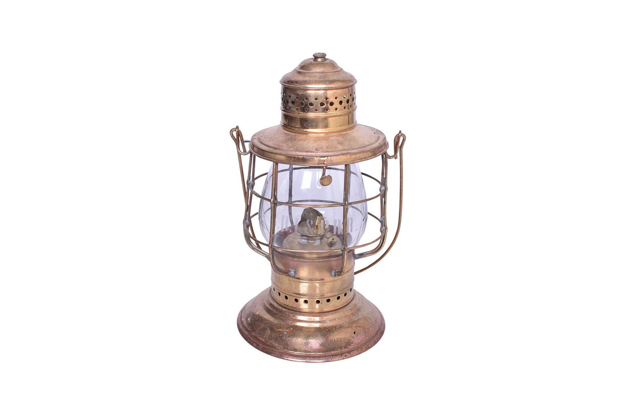 2688 - Chicago, Rock Island & Pacific Railroad Brass Bell Bottom Lantern thumbnail