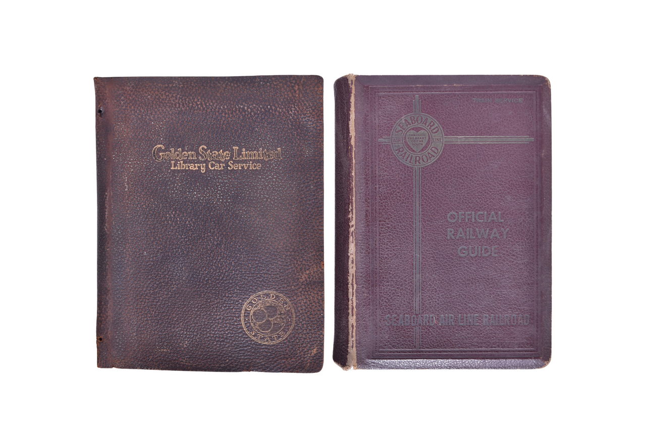 2690 - Golden State Limited Library Car Service Leather Cover and Seaboard Air Line Railway Guide thumbnail