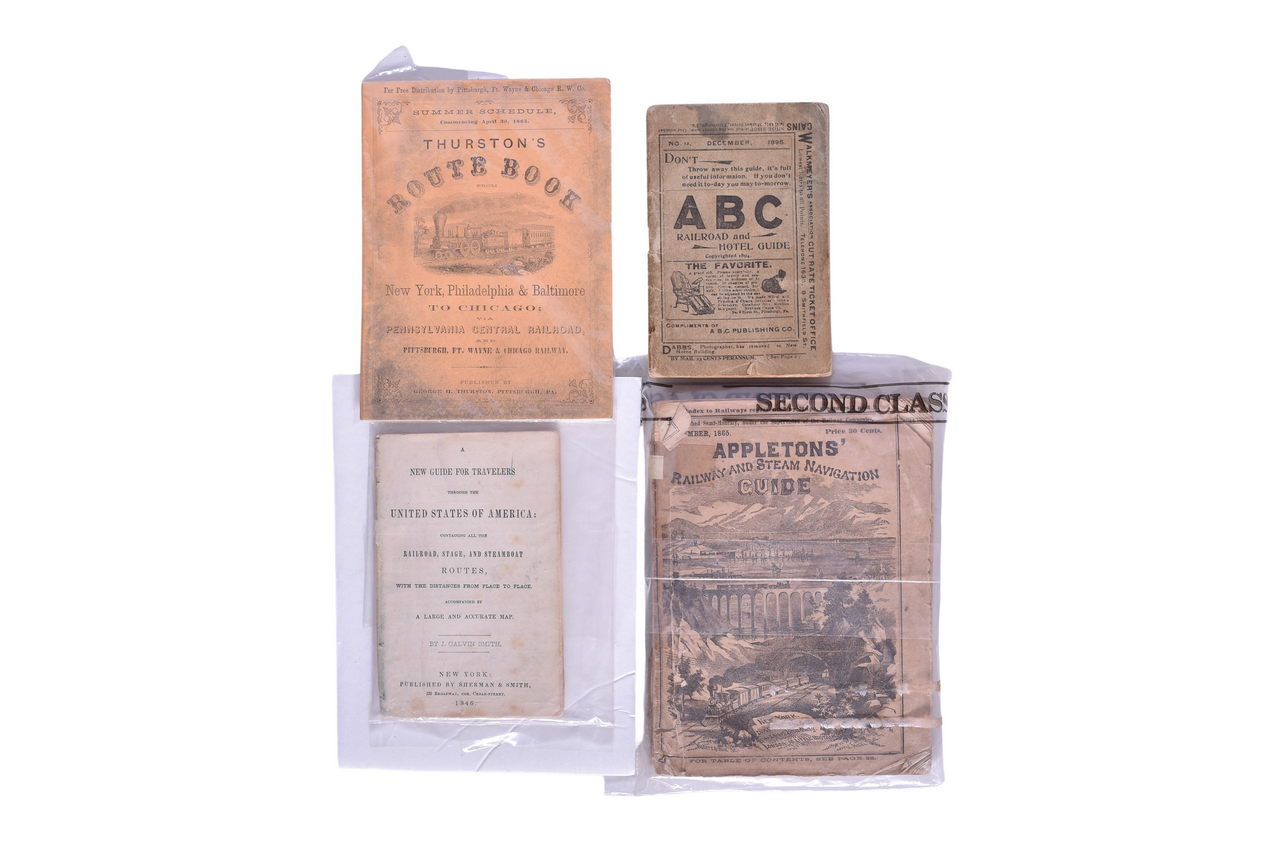 2692 - Four 1800s Railway Guides - 1846 New Guide for Travelers, 1865 Appletons' Guide, and More! thumbnail