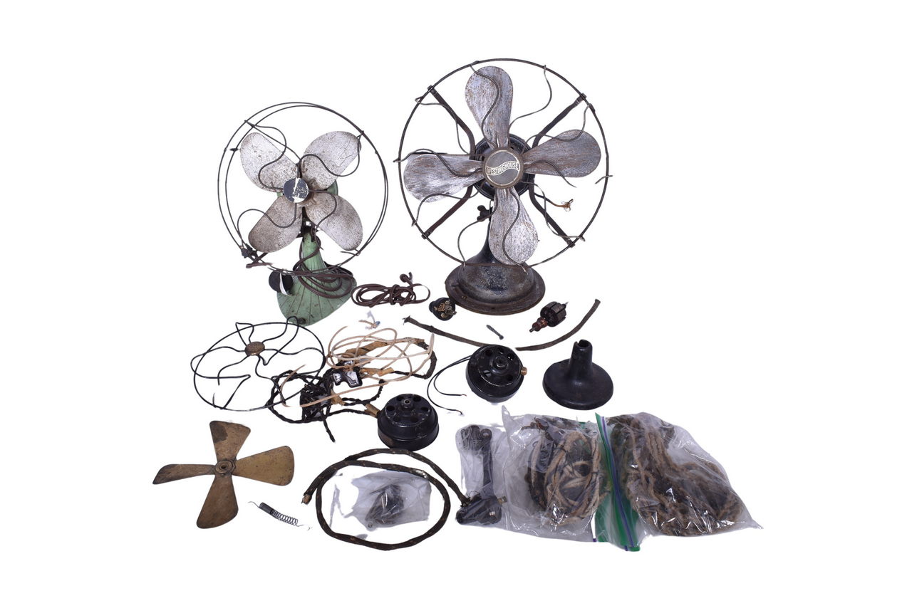 2694 - Trio of Metal Desk/Table Fans - Westinghouse, Polar Cub, and One More! thumbnail