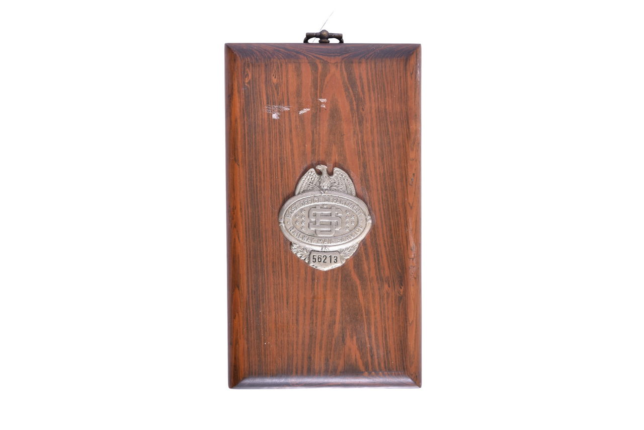 2705 - US Post Office Department Railway Mail Service Badge Plaque thumbnail