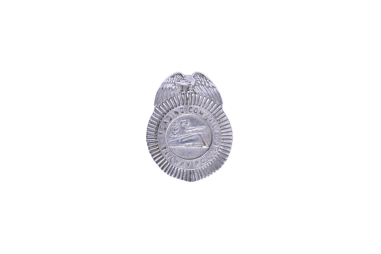 2713 - Reading Company Railroad Railway Police Badge No. 203 thumbnail