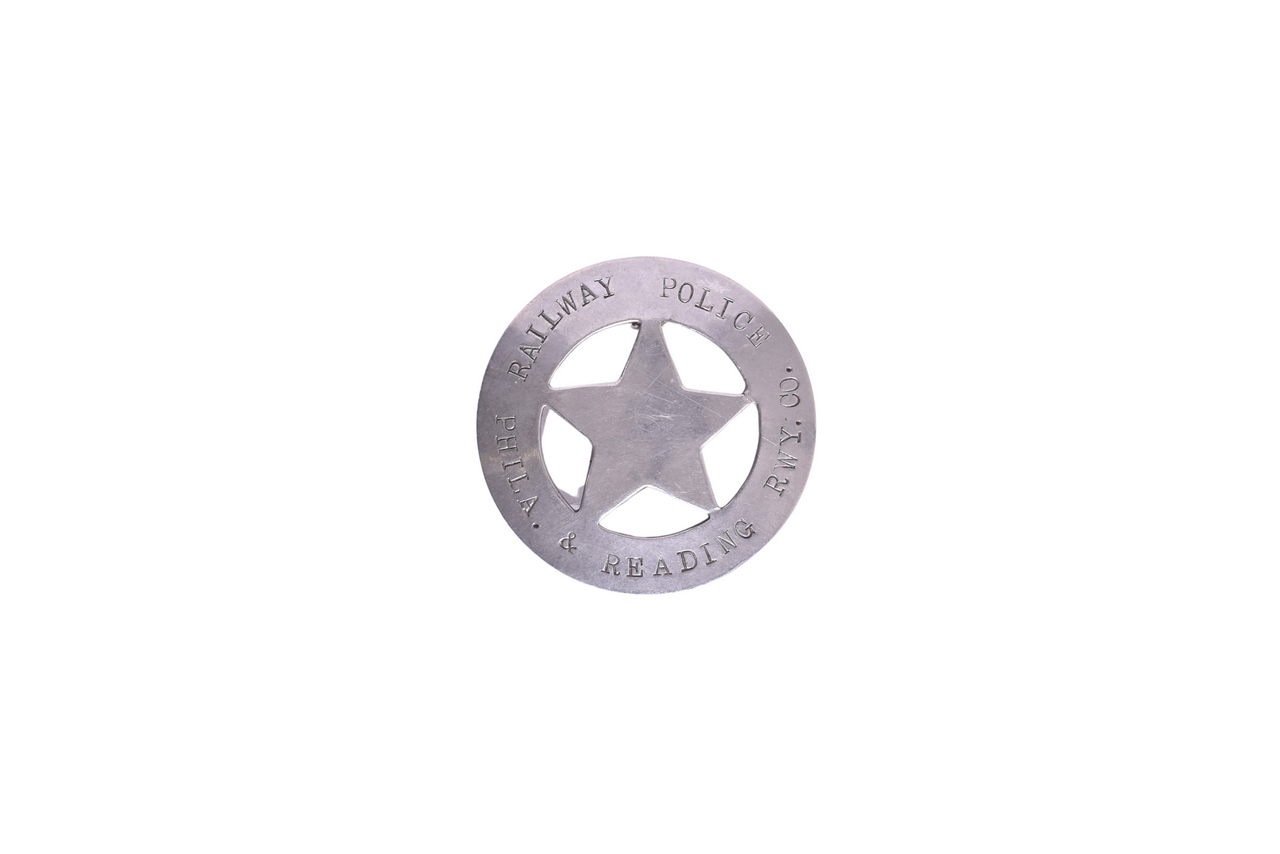 2715 - Philadelphia & Reading Railroad Railway Police Badge thumbnail