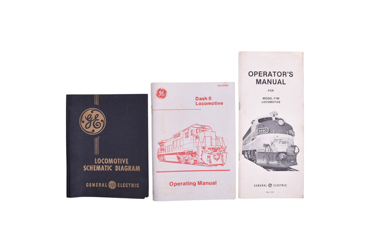 2718 - Three General Electric Operator's Manuals - Model F7M Locomotive, Dash 8, and Schematic thumbnail