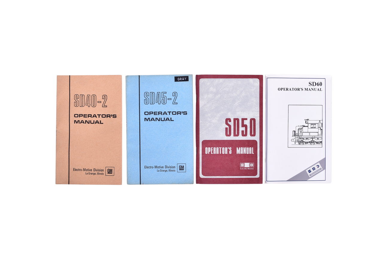 2720 - Four General Motors Operator's Manuals - Locomotive Engines SD40-2, SD45-2, SD50, SD60 thumbnail