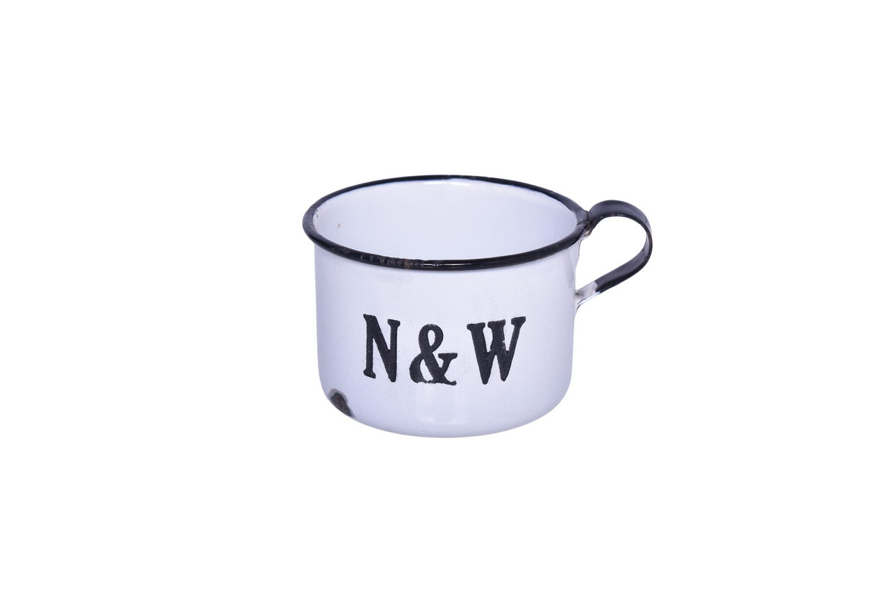 2725 - Norfolk and Western Railroad White Enamelware Drinking Cup thumbnail