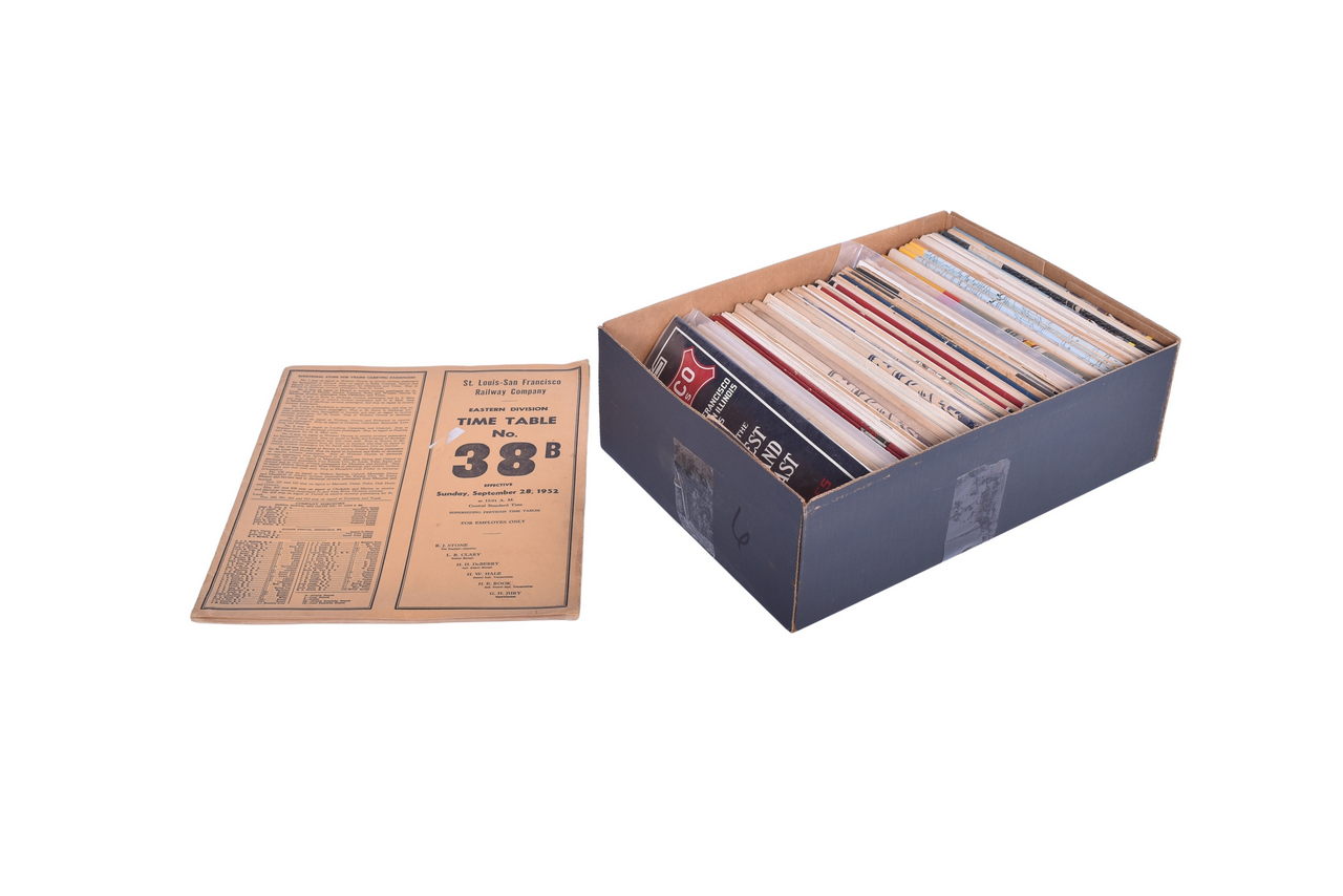 2735 - Eighty Western Railroad Timetables - Frisco, Burlington Route, Union Pacific, Western Pacific, Southern Pacific, Santa Fe, Great Northern, Northern Pacific, Etc. thumbnail