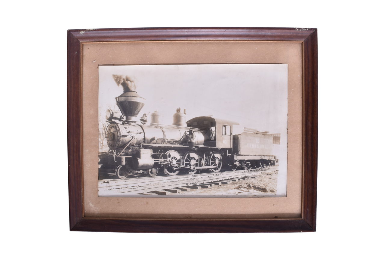 2744 - Framed Early Photo of T.R. Miller Mill Co. Railroad Inc. Locomotive Number 60 thumbnail
