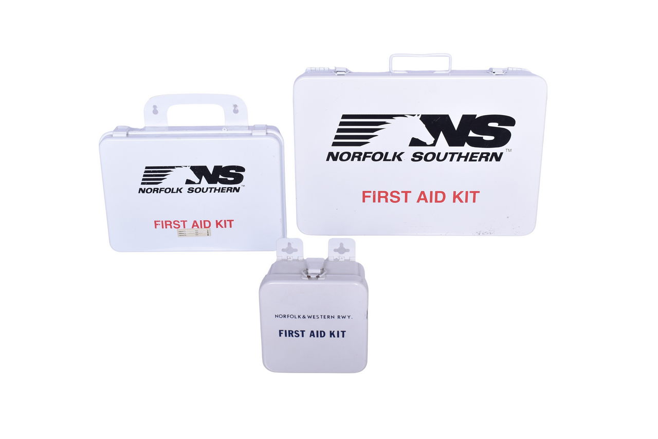 3056 - Trio of Norfolk and Western Railway / Norfolk Southern First Aid Kits thumbnail