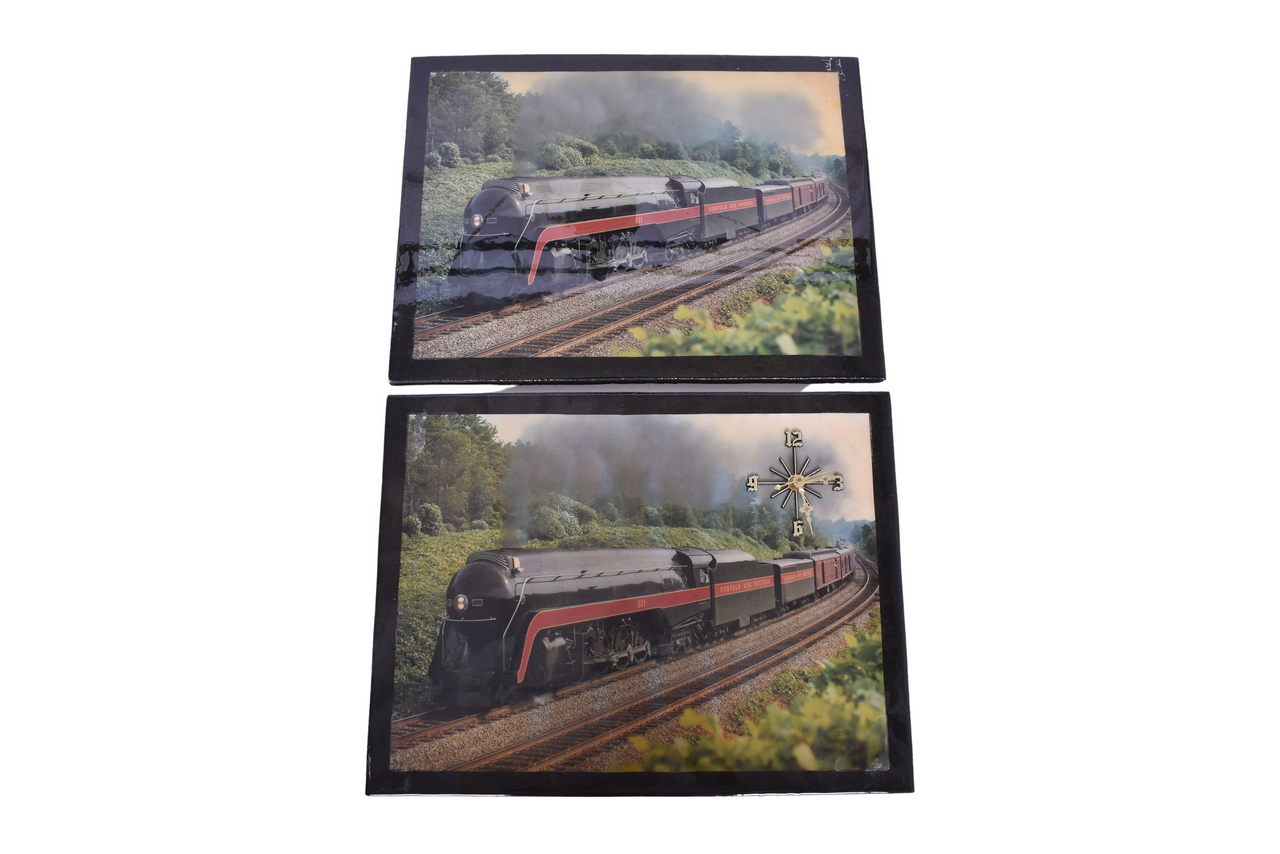 3074 - Pair of Norfolk and Western Railway Engine 611 Resin Coated Wood Prints thumbnail