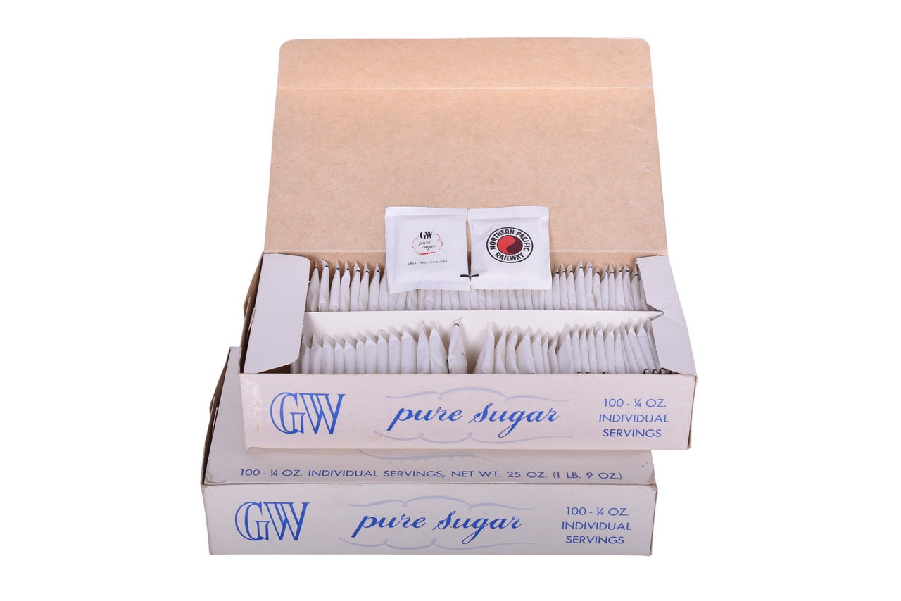 3086 - Two Boxes of Northern Pacific Railroad Great Western Sugar Packets thumbnail