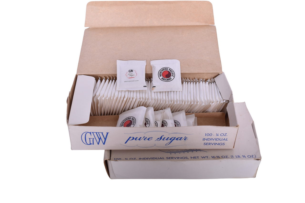 3088 - Two Boxes of Northern Pacific Railroad Great Western Sugar Packets thumbnail