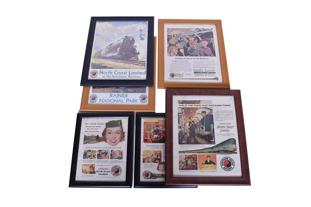 3096 - Six Framed Northern Pacific Railway Advertisements thumbnail