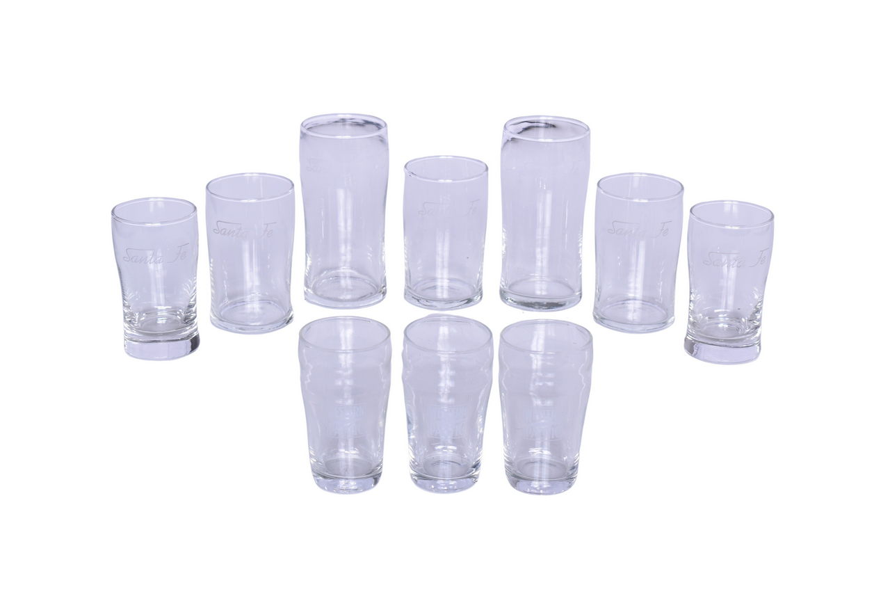 3117 - Ten Pieces of Santa Fe and Western Pacific Railroad Glassware thumbnail