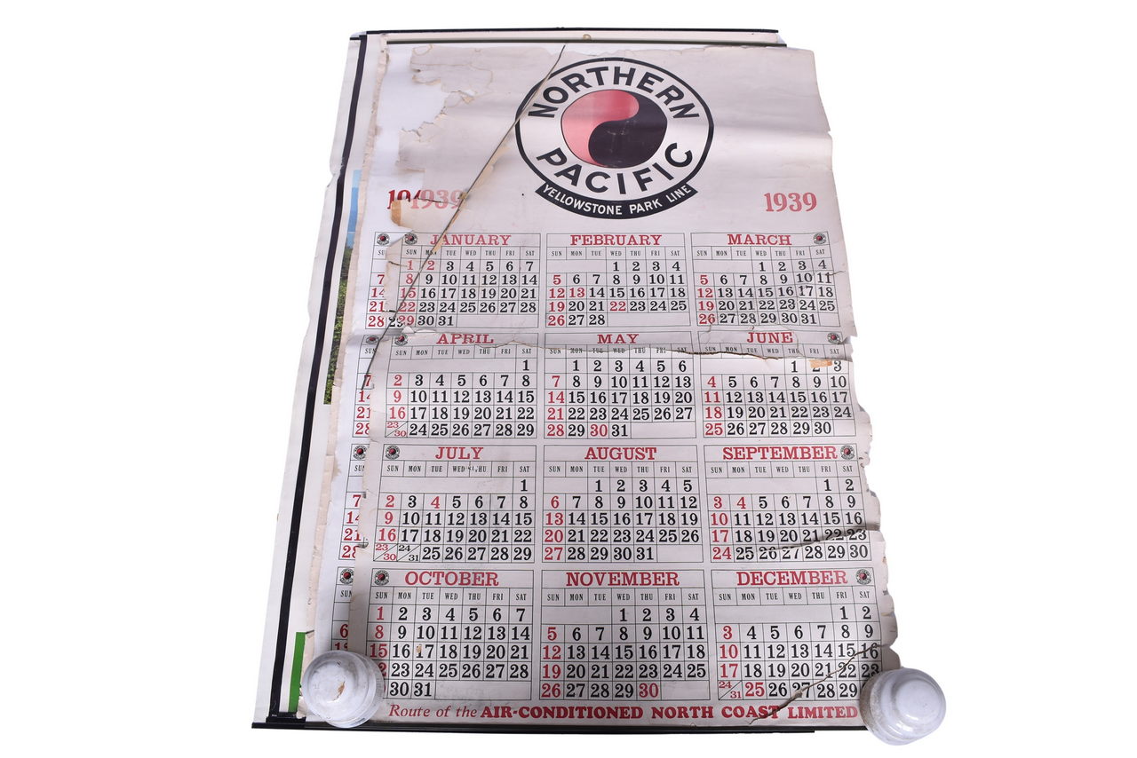 3126 - Seven Railroad Wall Calendars- Northern Pacific, Burlington Northern, Great Northern, Amtrak thumbnail