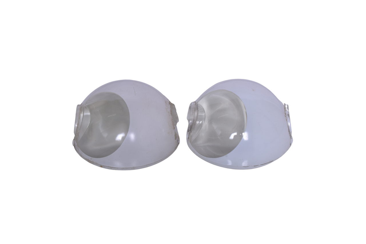 3148 - Pair of Pullman Passenger Car Reading Light Glass Shades thumbnail
