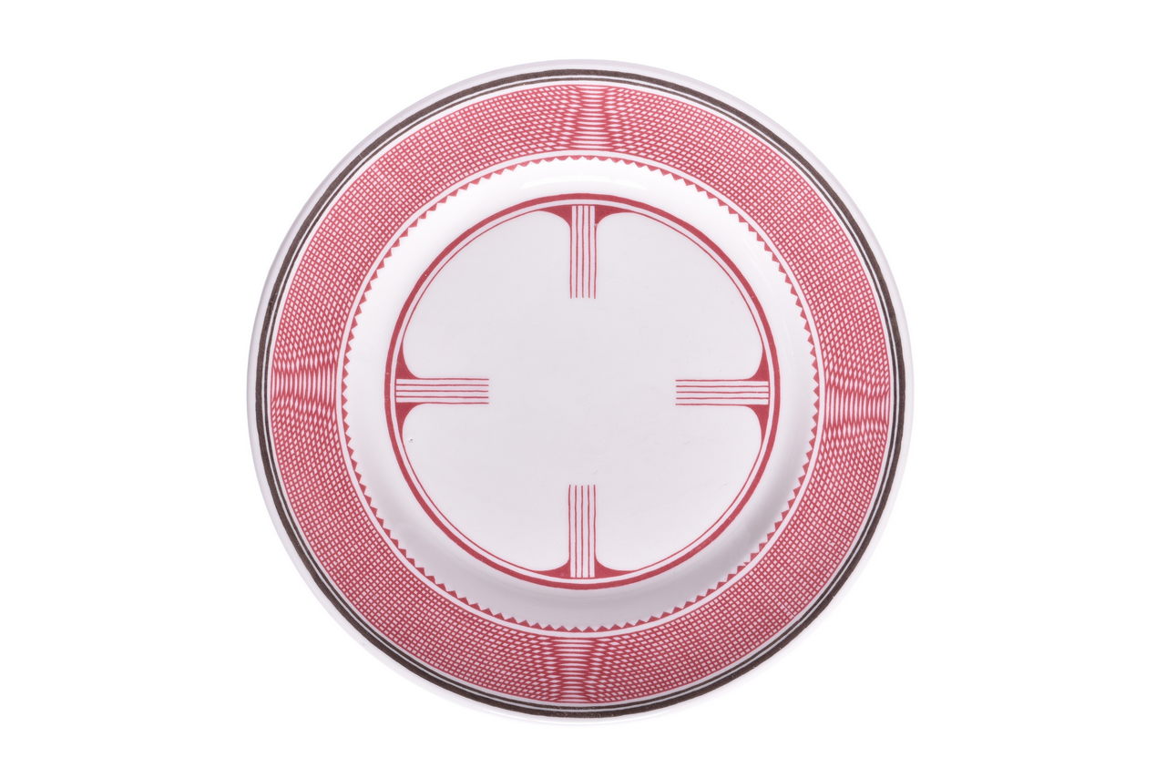 3149 - Atchison, Topeka, And Santa Fe Railroad China Ancient Mimbreno Dinner Plate 9 7/8