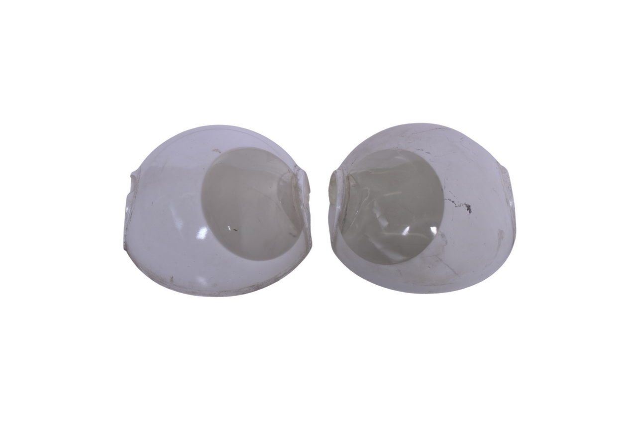 3150 - Pair of Pullman Passenger Car Reading Light Glass Shades thumbnail