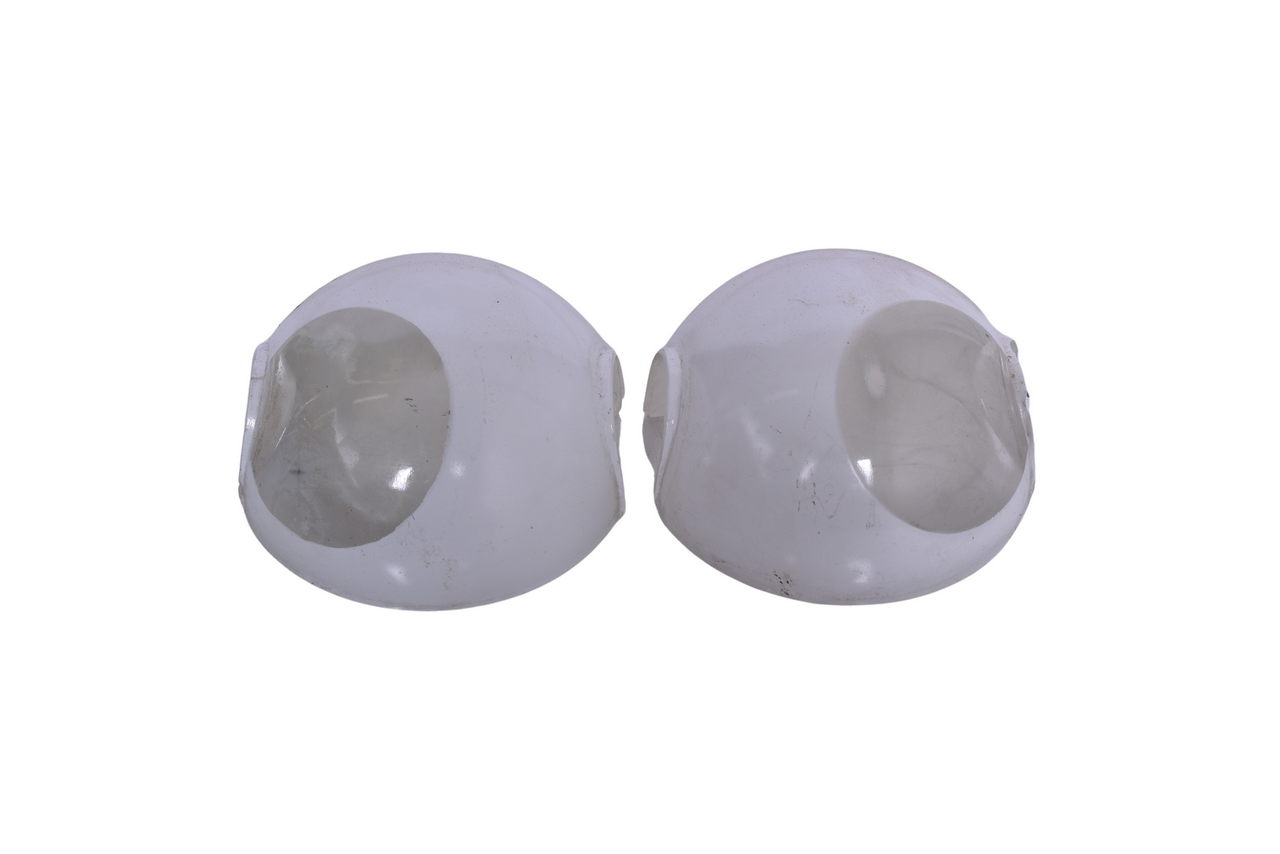 3152 - Pair of Pullman Passenger Car Reading Light Glass Shades thumbnail