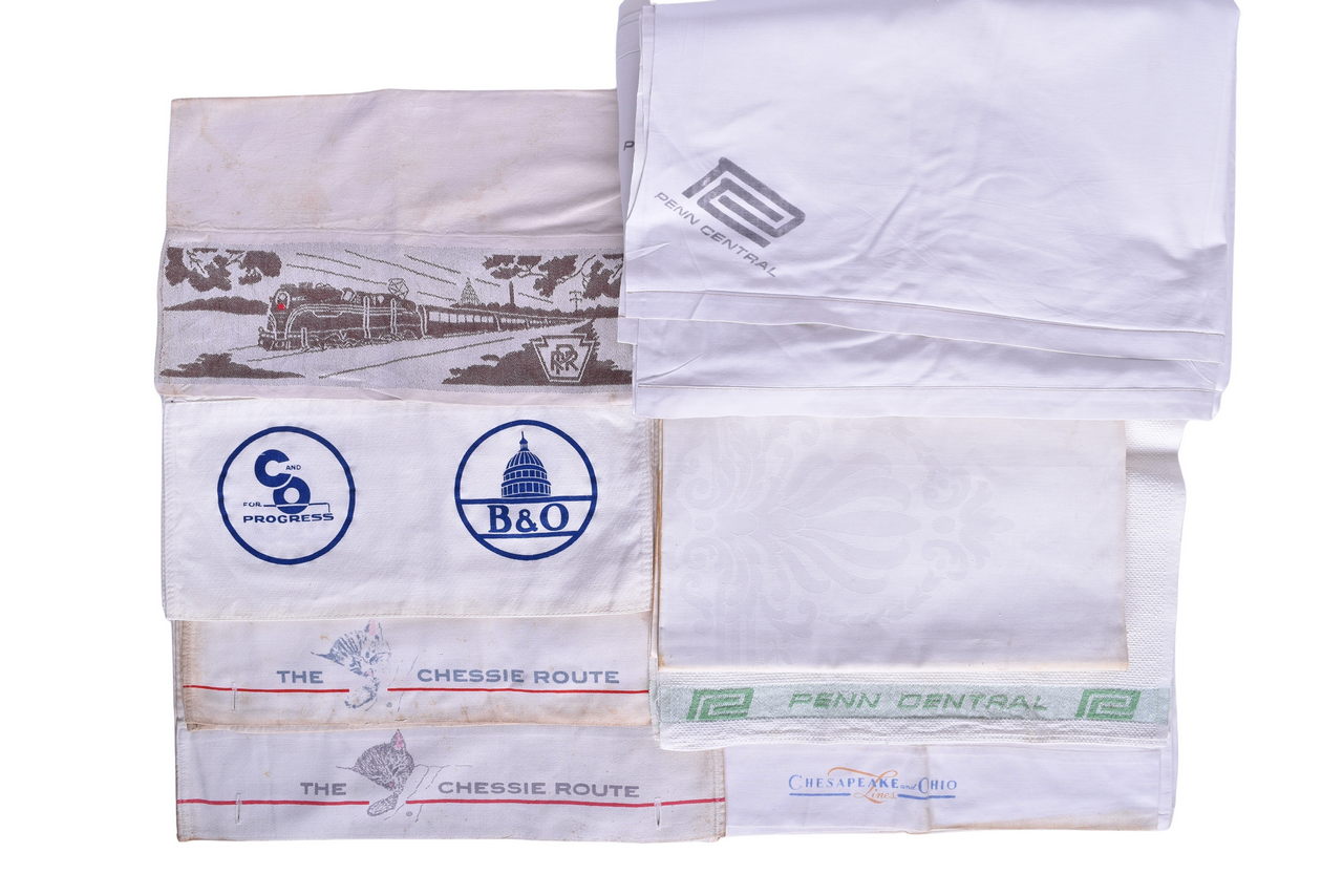 3161 - Fourteen Northeast Railroad Linens - Chesapeake & Ohio, Pennsylvania, Baltimore & Ohio, and Penn Central thumbnail