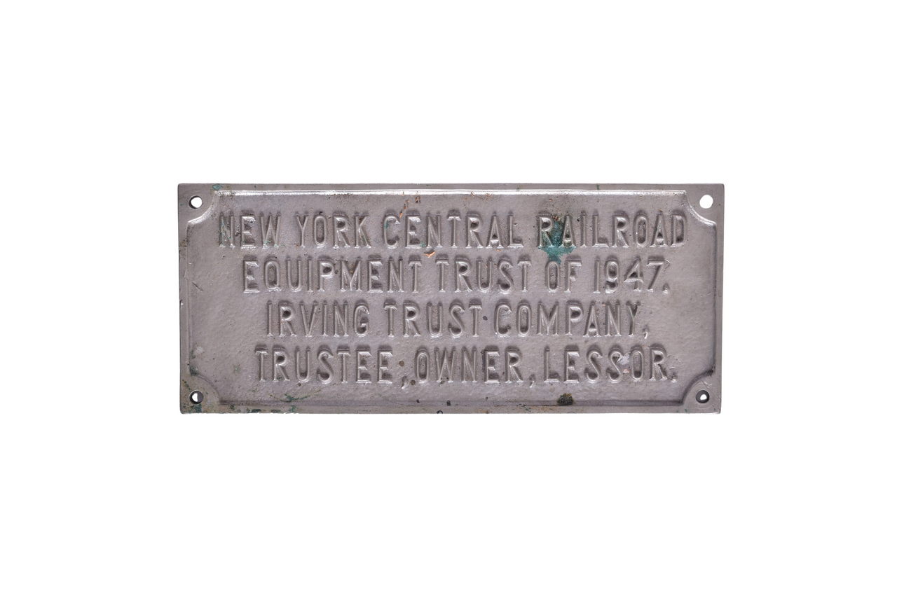 3182 - New York Central Railroad Cast Iron Trust Plate thumbnail