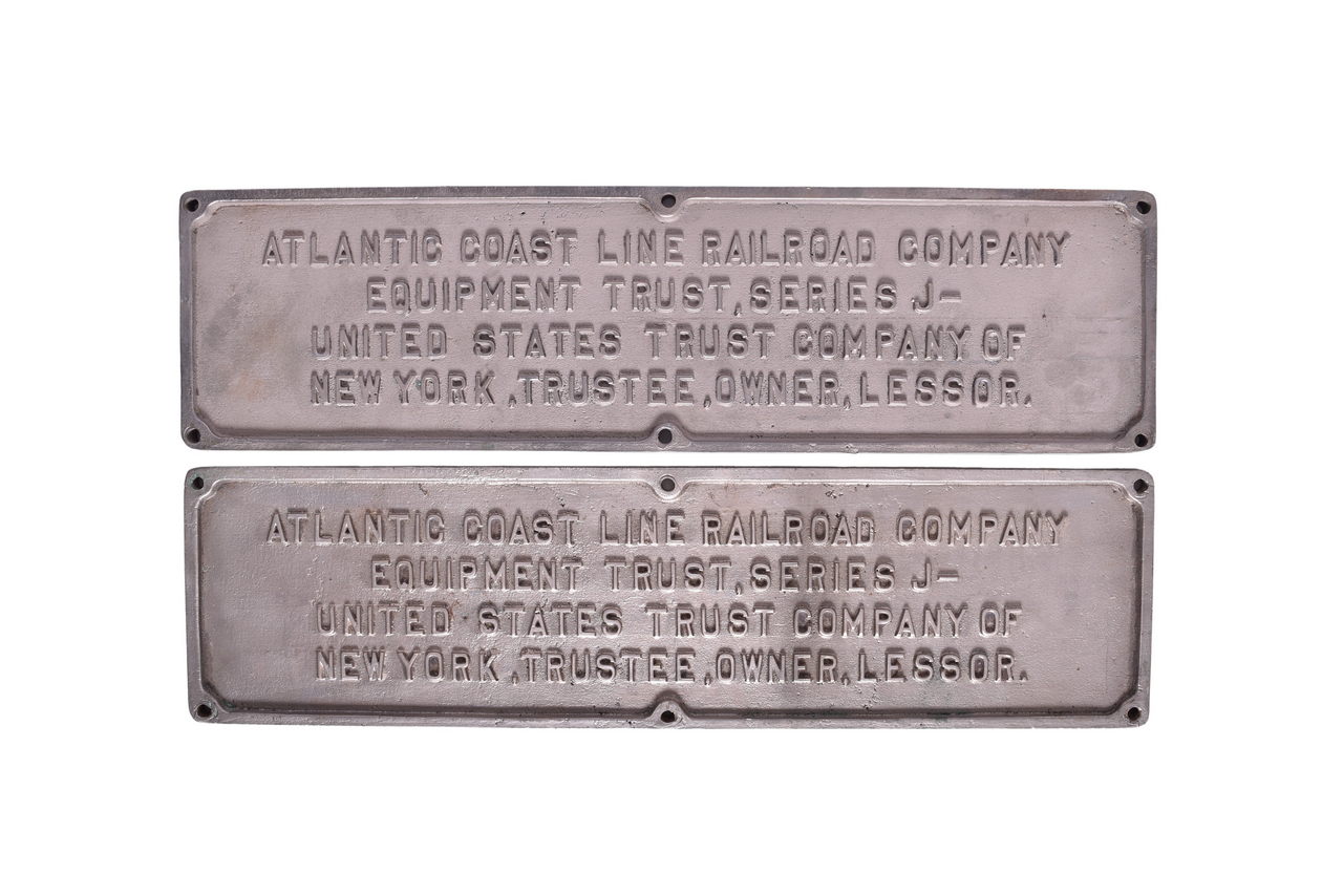3188 - Pair of Atlantic Coast Line Series J Cast Iron Trust Plates thumbnail