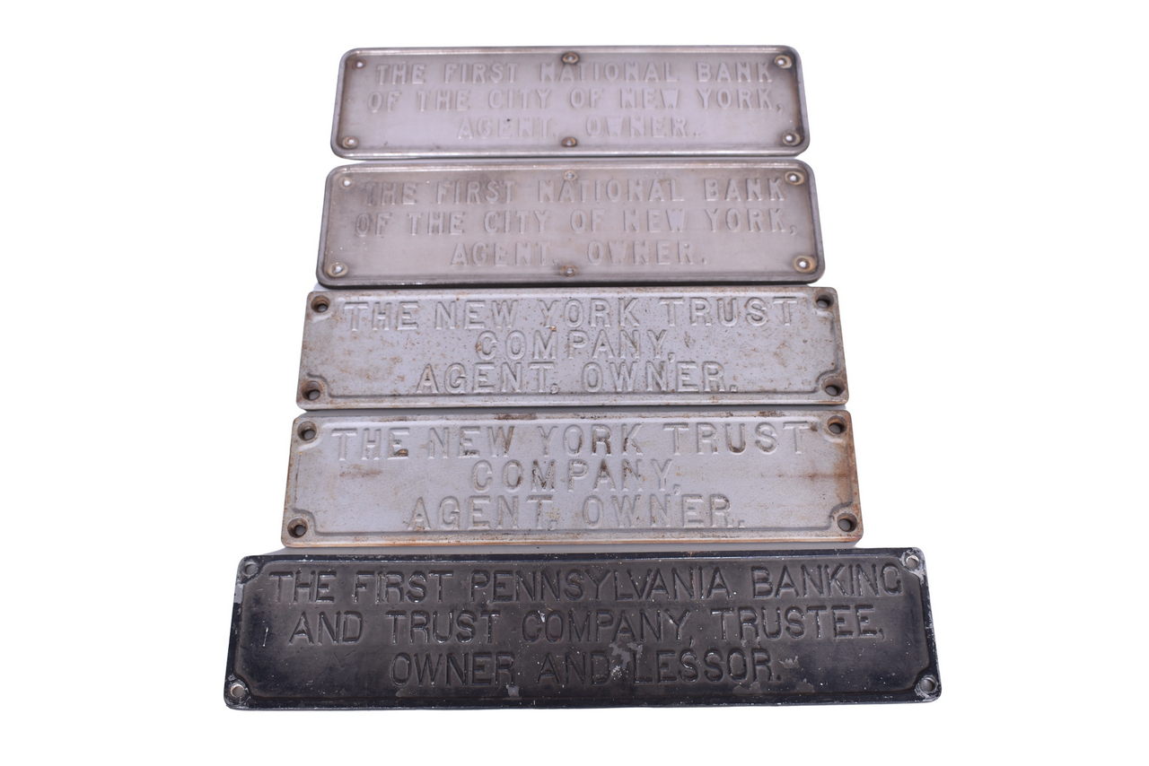 3192 - Five Railroad Trust Plates - New York and Pennsylvania Based thumbnail