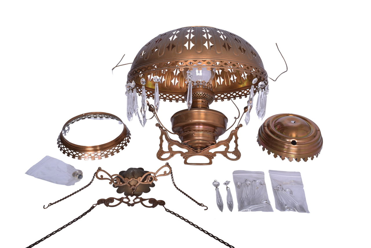 3207 - Unmarked Electrified Chandelier - Likely Reproduction thumbnail