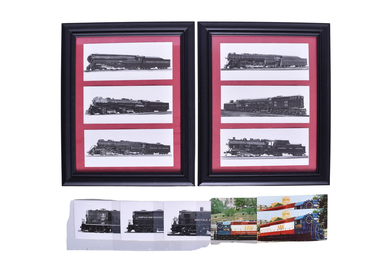 3226 - Nine Norfolk and Western Railway Locomotive Specification Cards & Three Postcards thumbnail