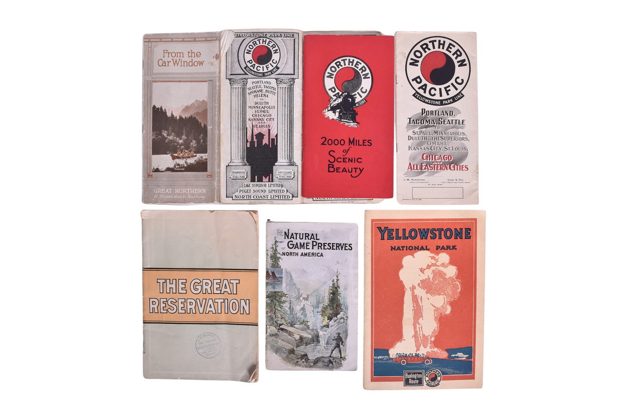 3231 - Seven Northern Pacific and Great Northern Railroad Travel Brochures, Booklets, and Timetables - 1895 to 1930 thumbnail
