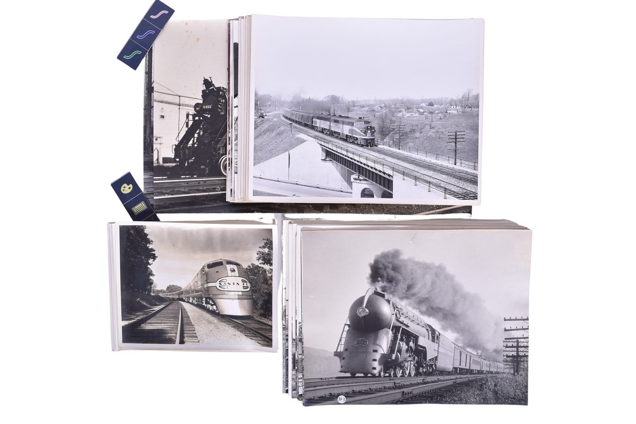 3235 - Over 110 Black & White Railroad Photographs - Wabash, Nickel Plate, Santa Fe, Union Pacific, Southern, Pennsylvania, and More thumbnail