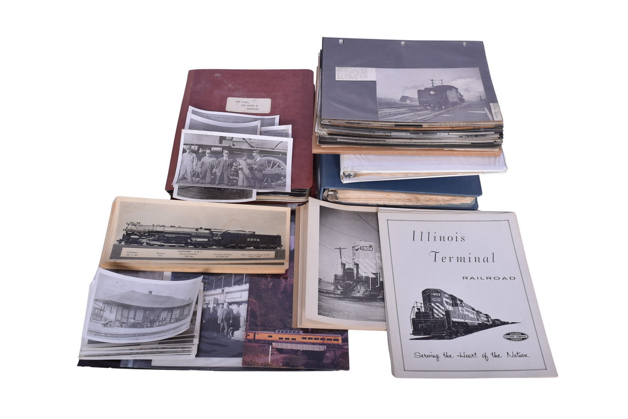 3237 - Large Collection of Railroad Photographs, Builders Cards, and Paper Ephemera - Norfolk & Western, New York Central, and More thumbnail