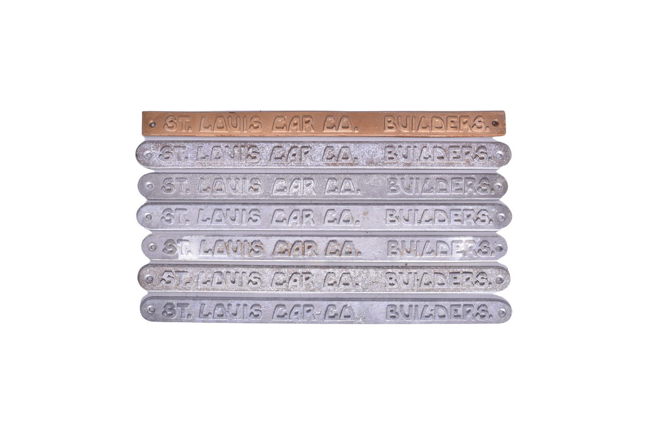 3401 - Seven St. Louis Car Co. Builders Plates thumbnail