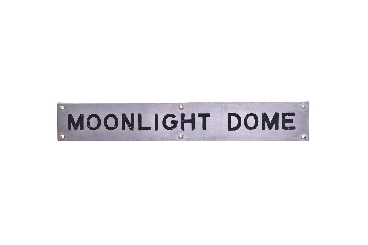 3407 - Baltimore & Ohio Railroad #7600 Moonlight Dome Stainless Steel Passenger Car Name Plate thumbnail