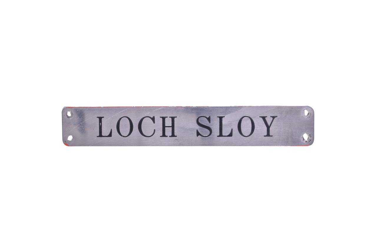 3411 - Northern Pacific Railroad #325 Loch Sloy Stainless Steel Slumbercoach Passenger Car Name Plate thumbnail