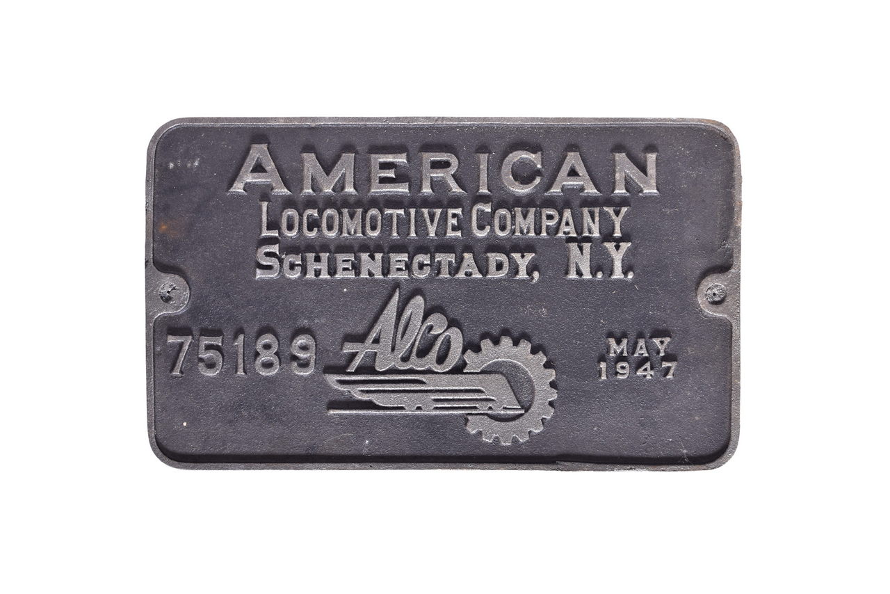 3412 - REPRODUCTION - Alco Chesapeake and Ohio Kanawha #2776 Builders Plate thumbnail