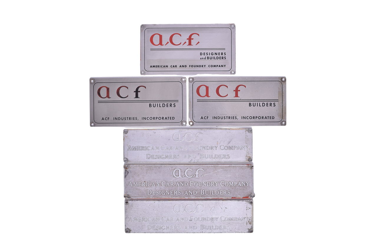 3429 - Six American Car and Foundry Company Builders Plates thumbnail
