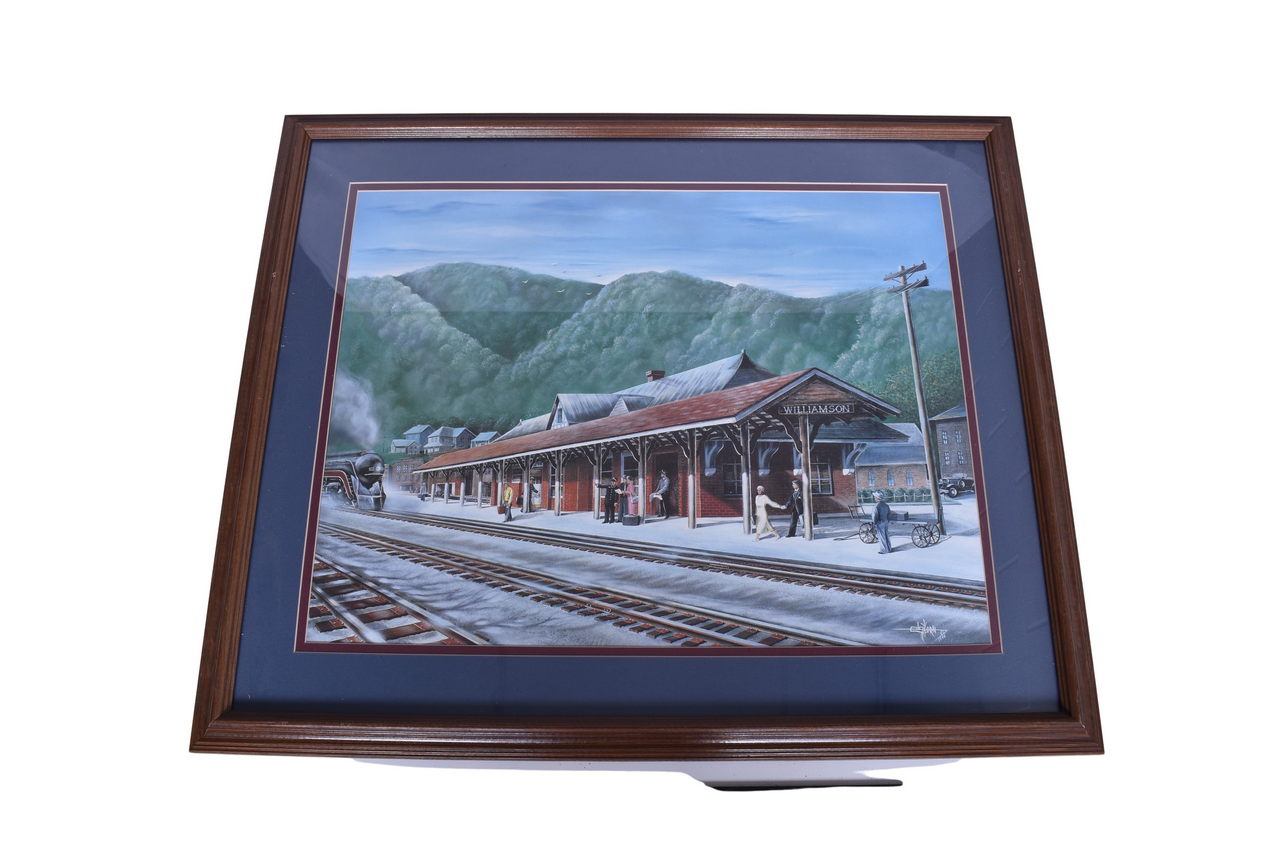 3432 - Norfolk and Western Railway Williamson Depot Art Print thumbnail