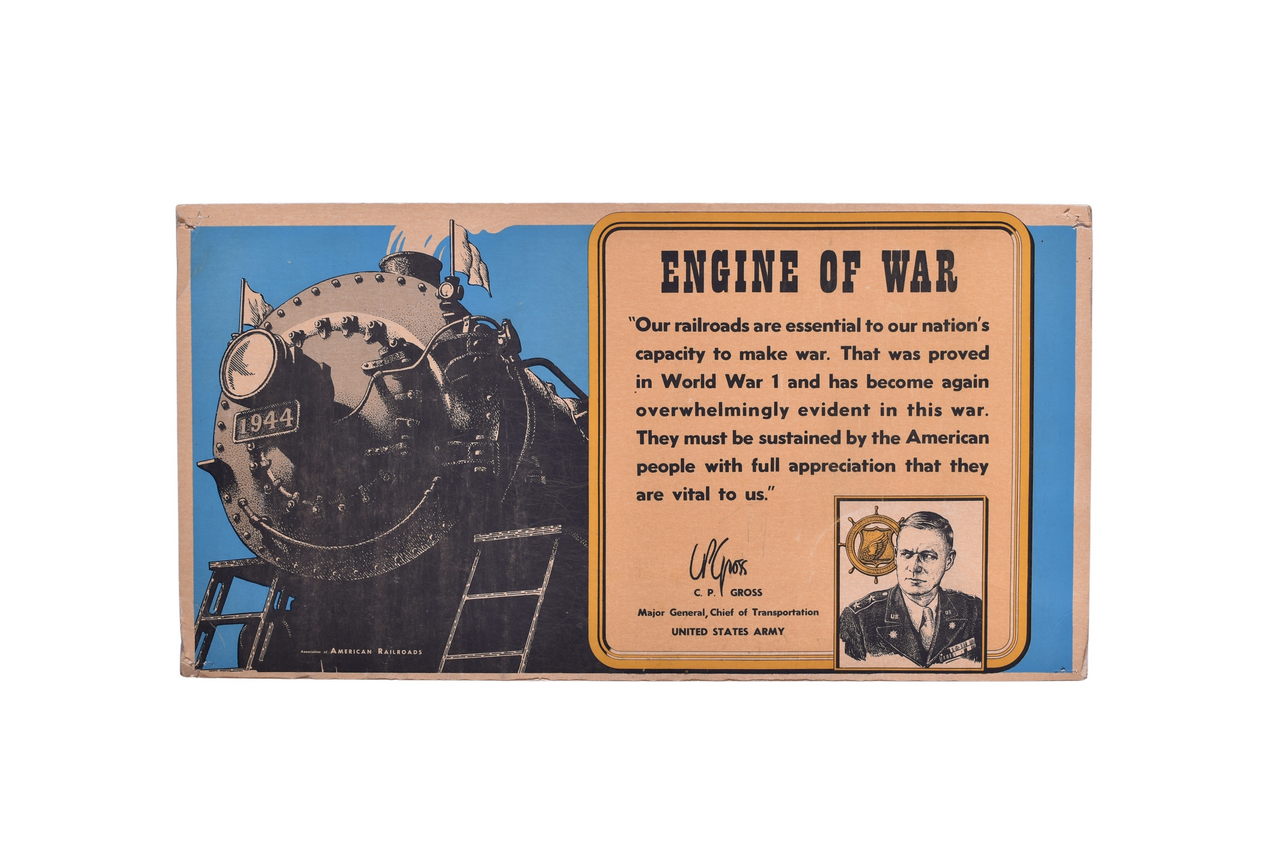 3450 - Engine of War Poster - Association of American Railroads and Major General C. P. Gross thumbnail