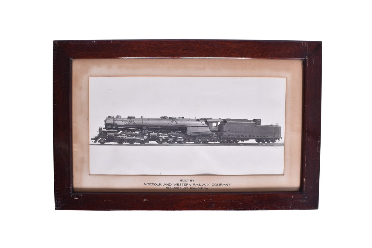 3452 - Norfolk and Western Railway 2-6-6-4 #1200 Framed Builder's Photograph thumbnail