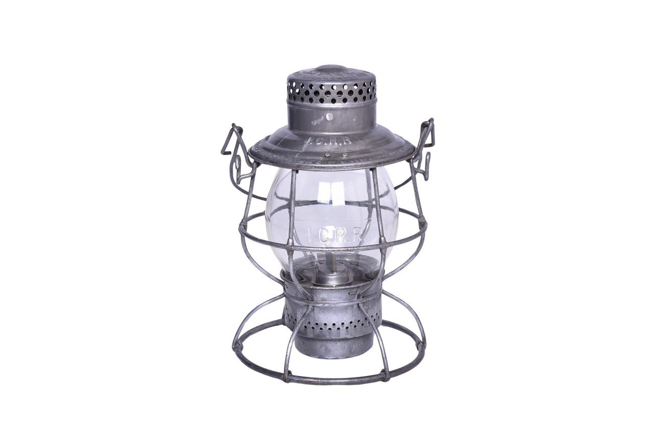 3487 - Adlake Reliable Illinois Central Railroad Lantern w/ CNX Clear Cast Tall Globe thumbnail