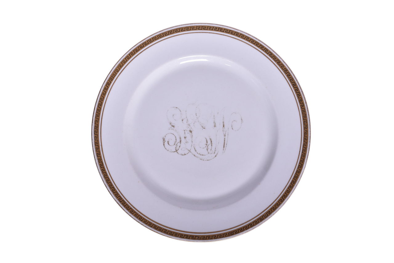 3515 - Rare St. Louis & Southwestern Railway China Cotton Belt Service Plate 9 5/8