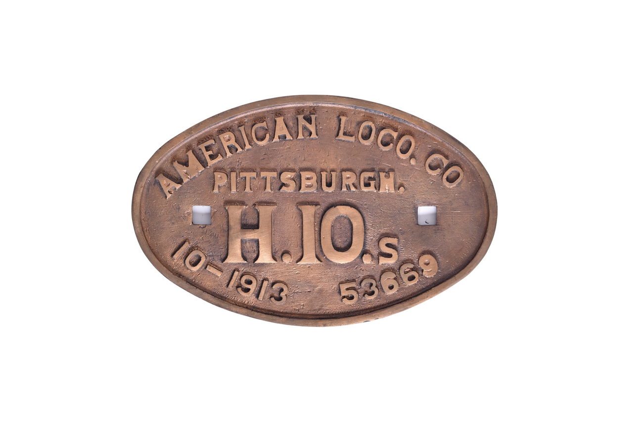 3517 - Pennsylvania Railroad H-10s Alco Pittsburgh Builders Plate thumbnail