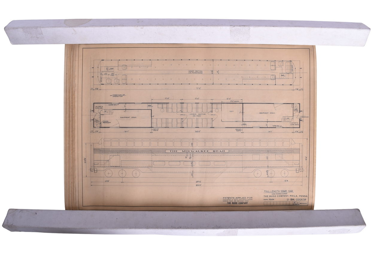 3524 - Group of Eight Budd Proposed Milwaukee Road 