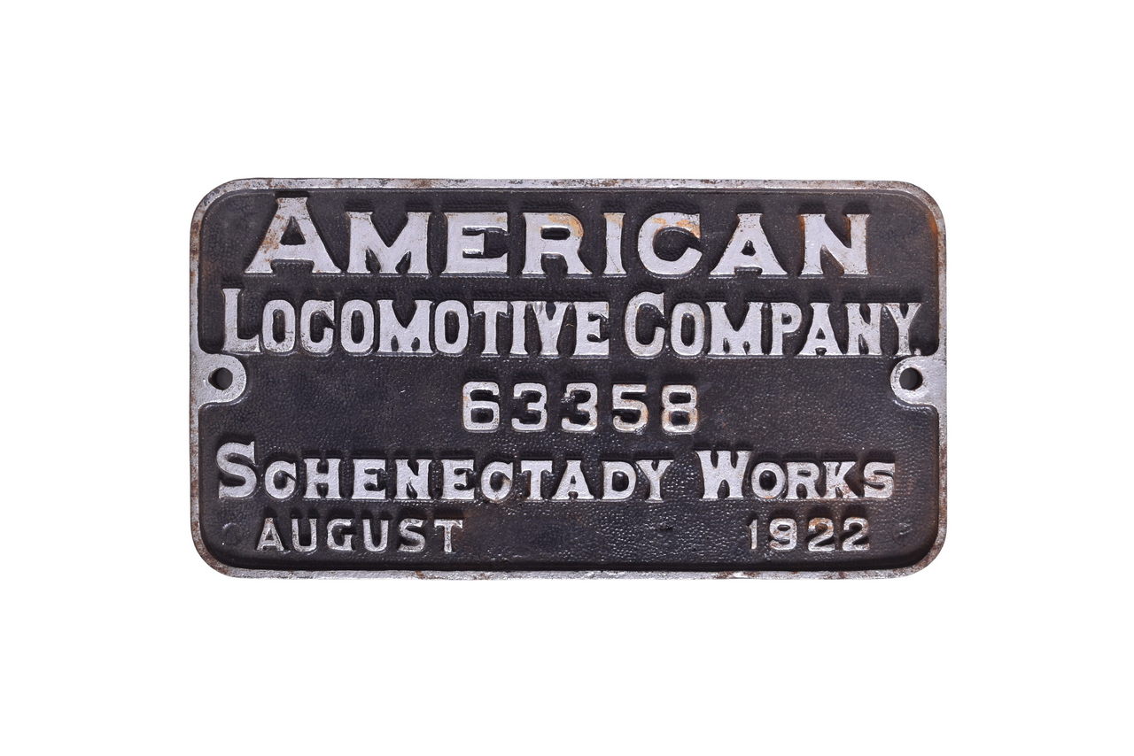 3529 - ALCO New York Central 0-8-0 #386 Steam Locomotive Builders Plate thumbnail