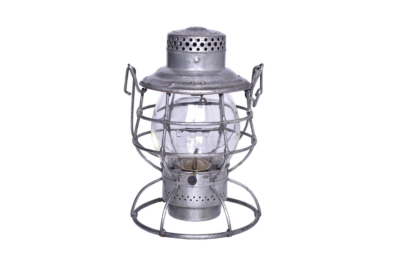 3535 - Adlake Reliable Pennsylvania Lines Railroad Lantern w/ CNX Clear Cast Tall Globe thumbnail