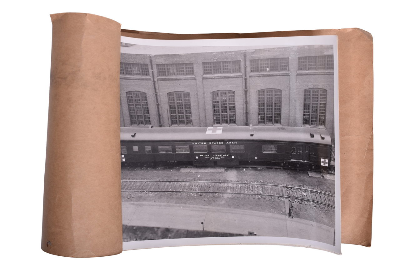 3536 - 44 Builders Photographs of WWII Troop Hospital Cars from The Pullman Engineering Department thumbnail