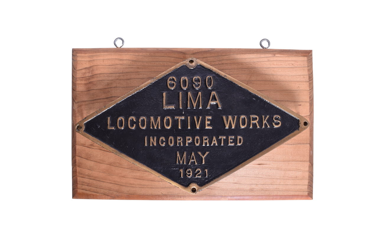 3572 - Lima Locomotive Works Builders Plate - New York Central Railroad Steam Locomotive 0-8-0 #7687 thumbnail